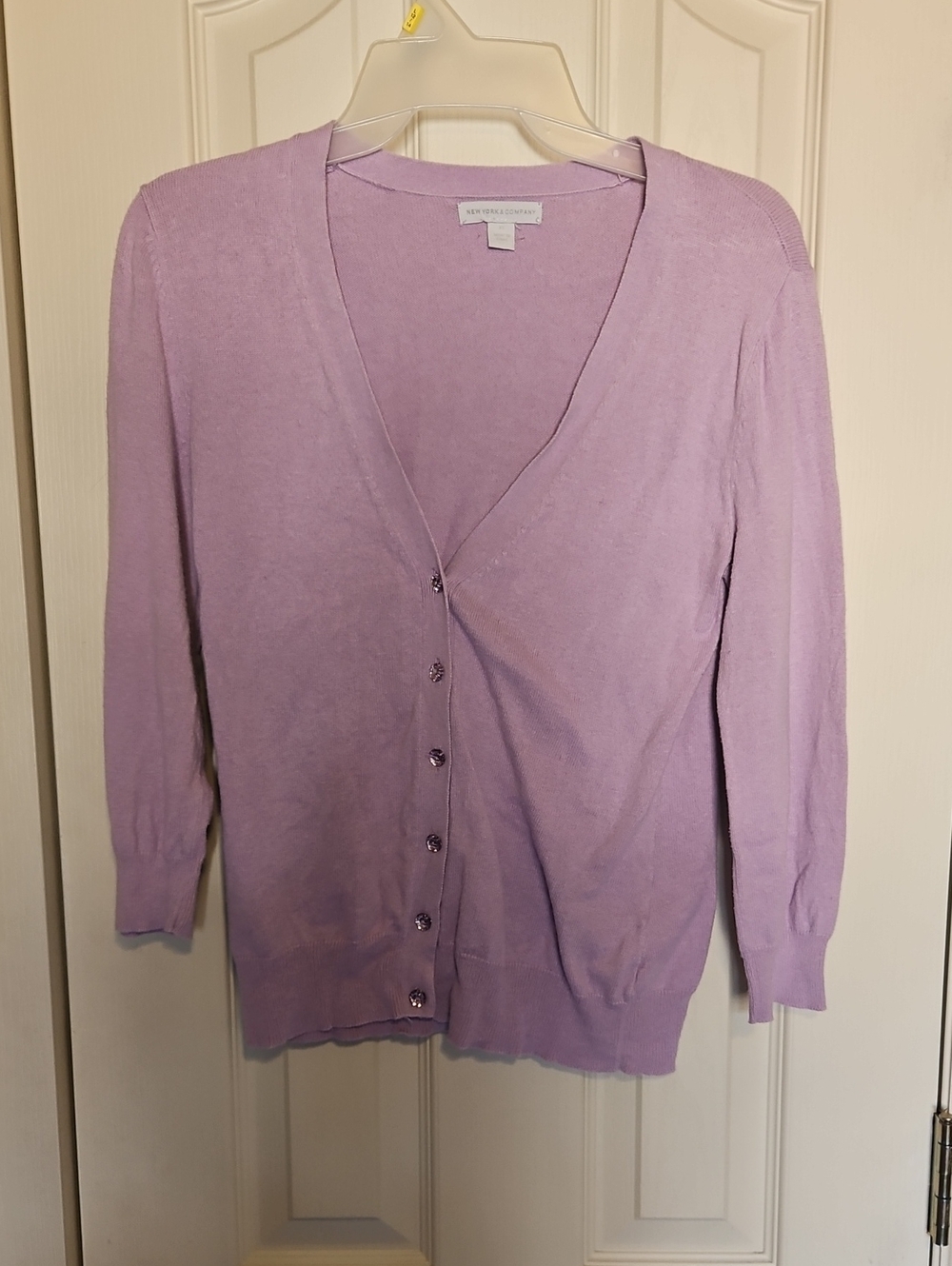 New York and Company Lavender Cardigan